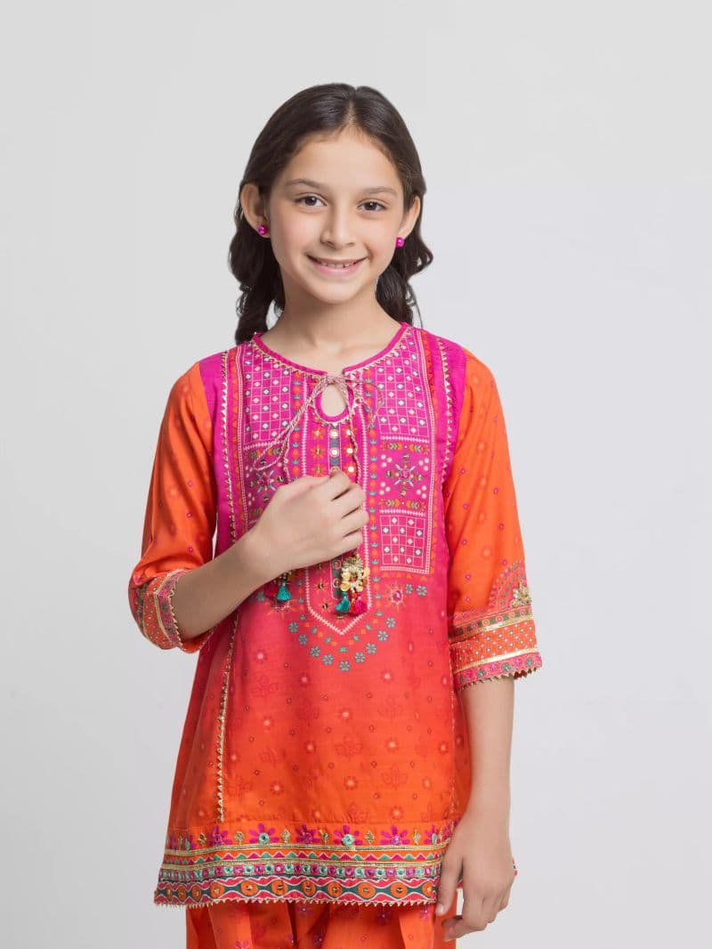 Block Print Raw Silk Co-Ord Set - EGTKEP6-74012ST thumbnail