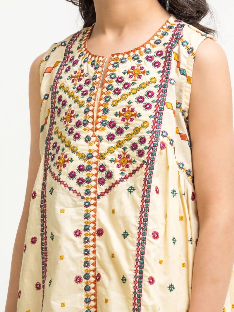 Embroidered Cambric Co-Ord Set - EGTKE5-73030ST thumbnail