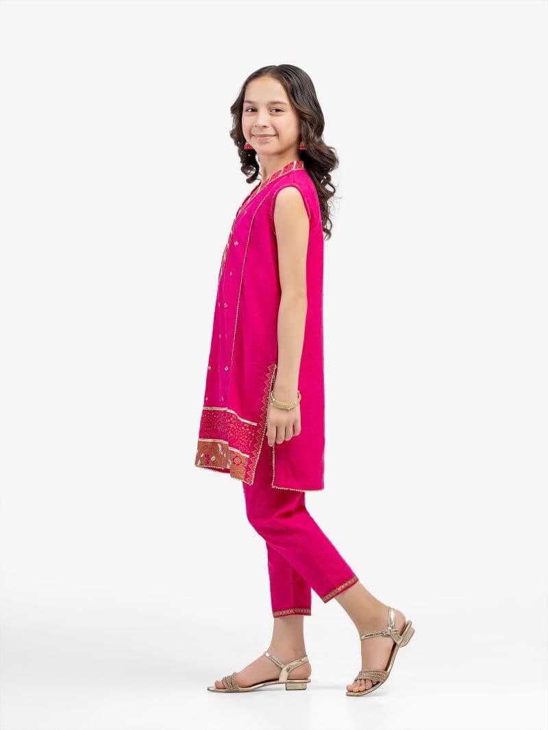 Embroidered Jacquard Co-Ord Set - EGTKS5-73045ST thumbnail