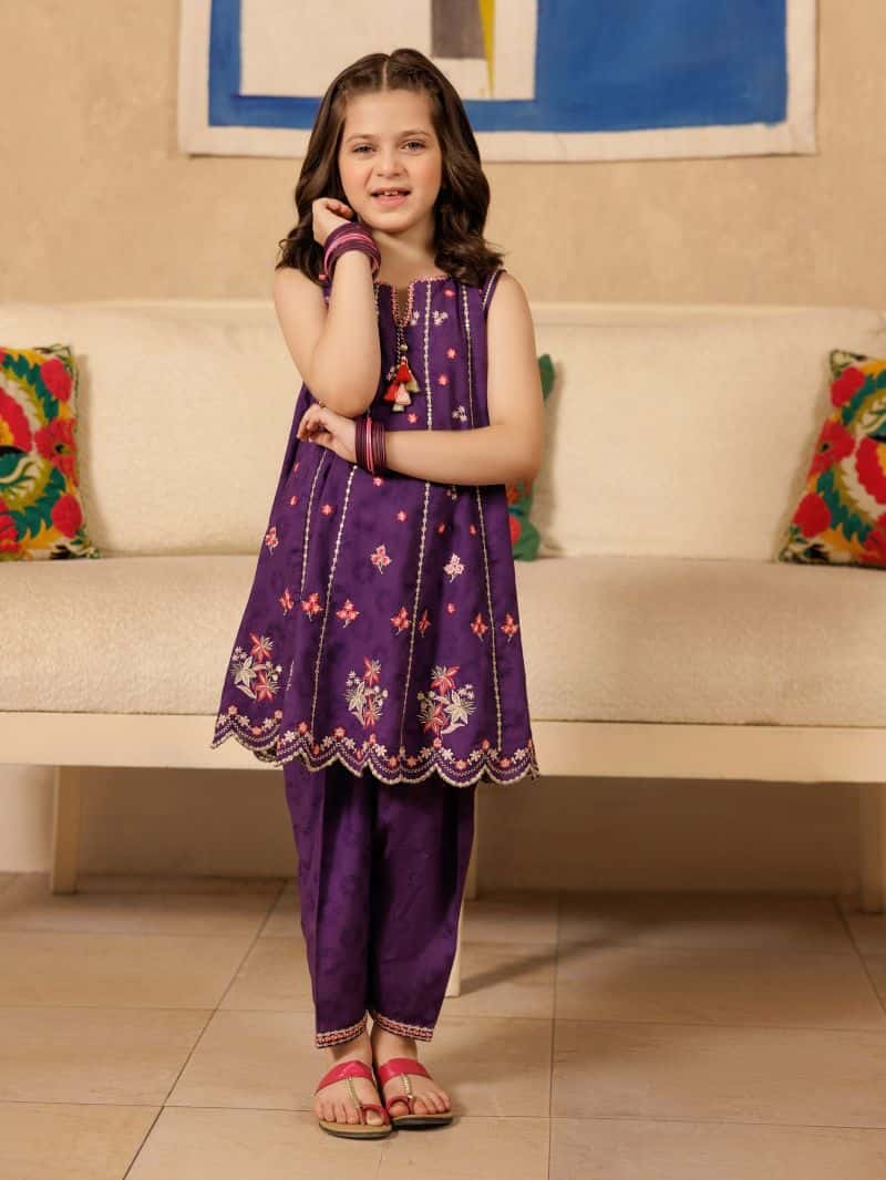 Embroidered Jacquard Co-Ord Set - EGTKE5-71016ST