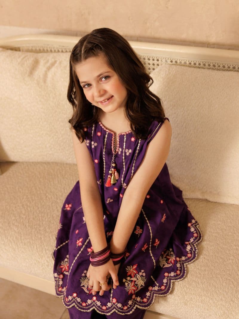 Embroidered Jacquard Co-Ord Set - EGTKE5-71016ST thumbnail