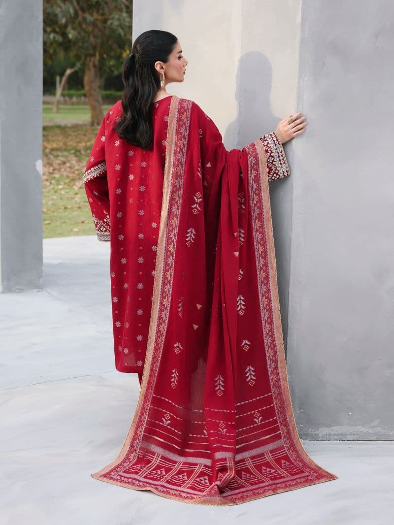 Embroidered Jacquard Suit - EWU6V3-33460-3P thumbnail