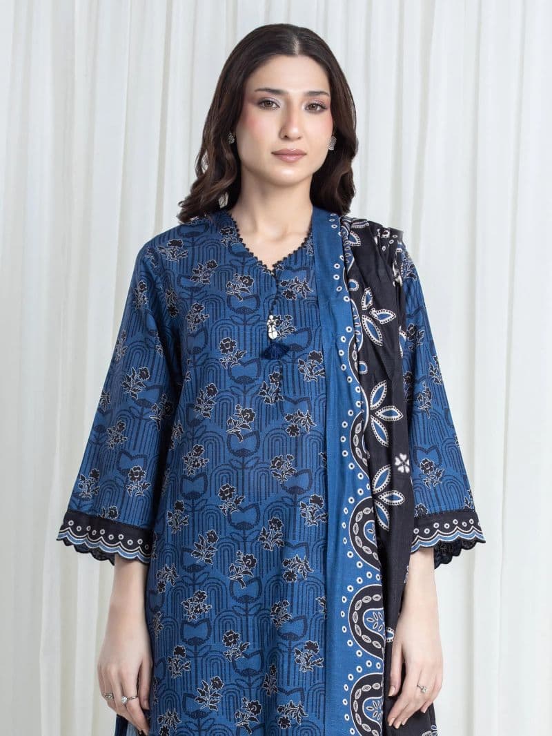 Printed Khaddar Suit - EWU6A3-37157-3P thumbnail