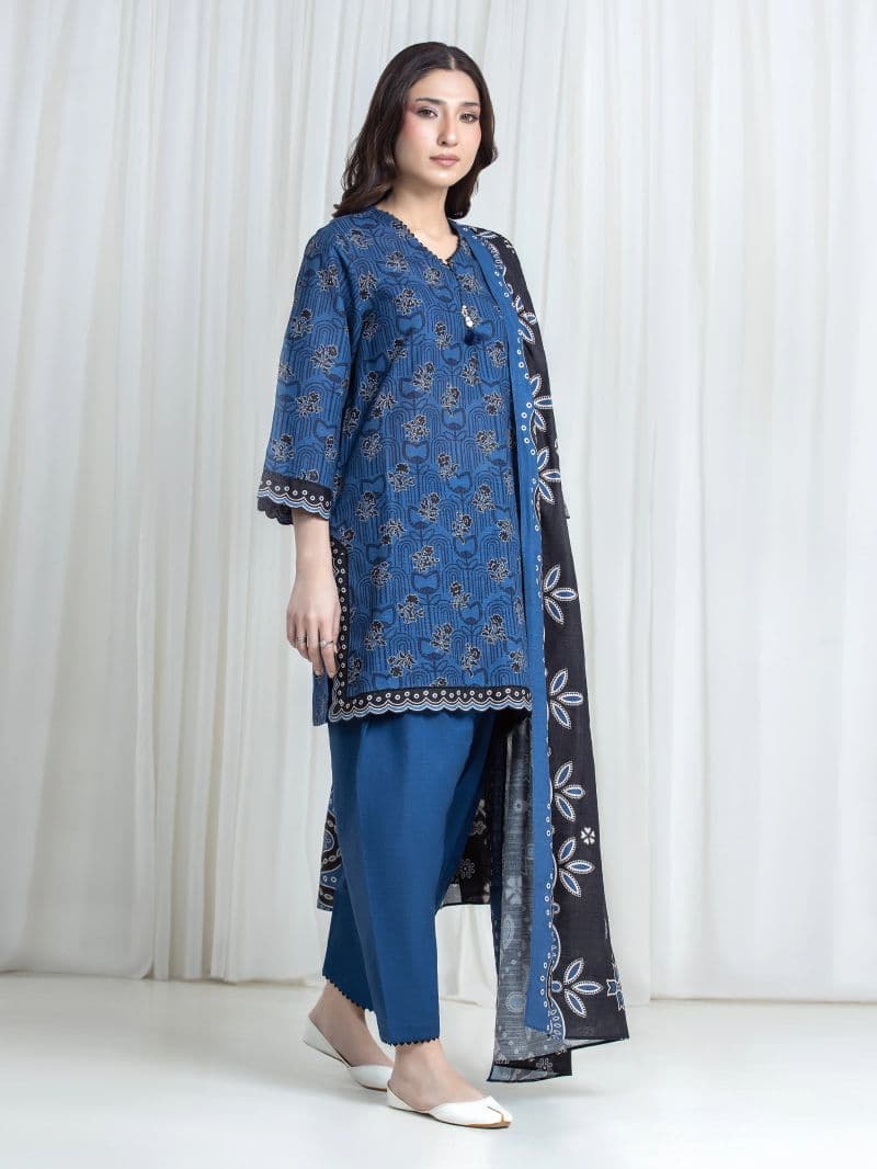 Printed Khaddar Suit - EWU6A3-37157-3P thumbnail