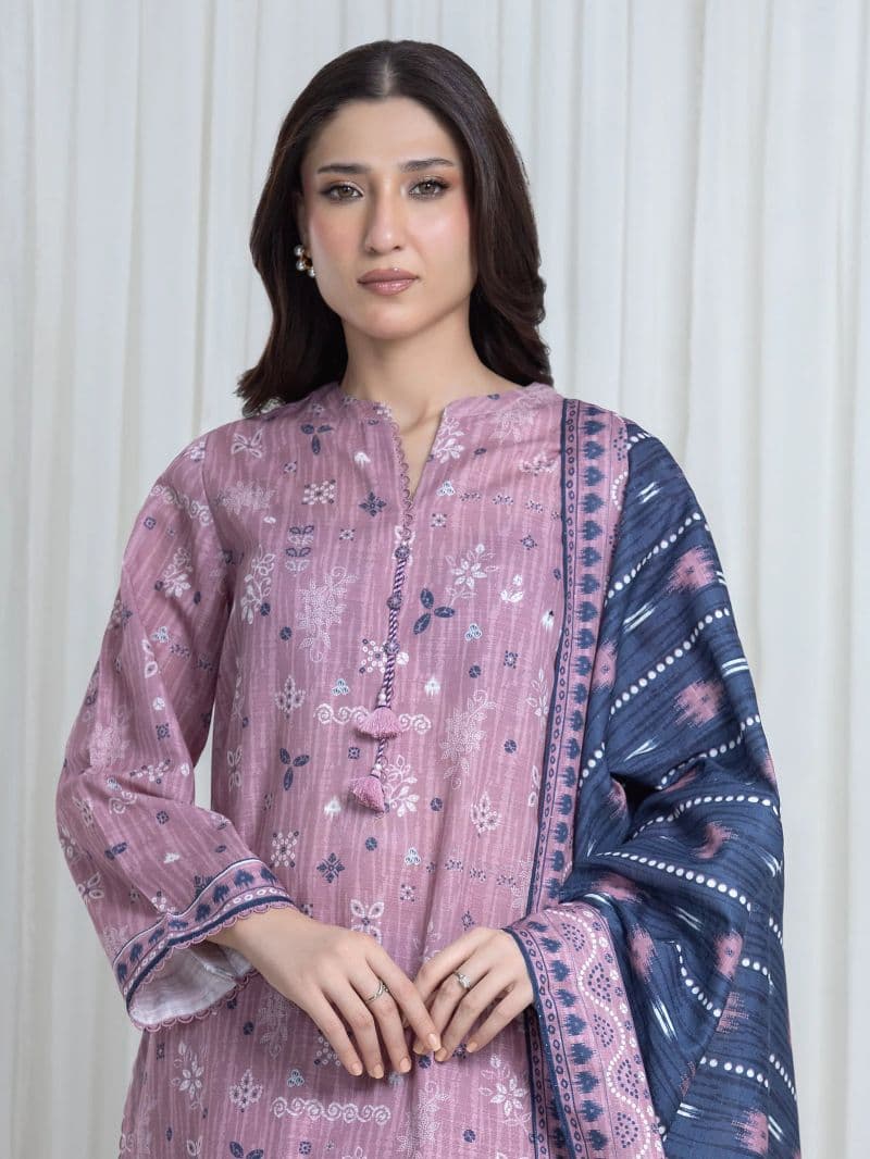 Printed Khaddar Suit - EWU6A3-37138-3P thumbnail