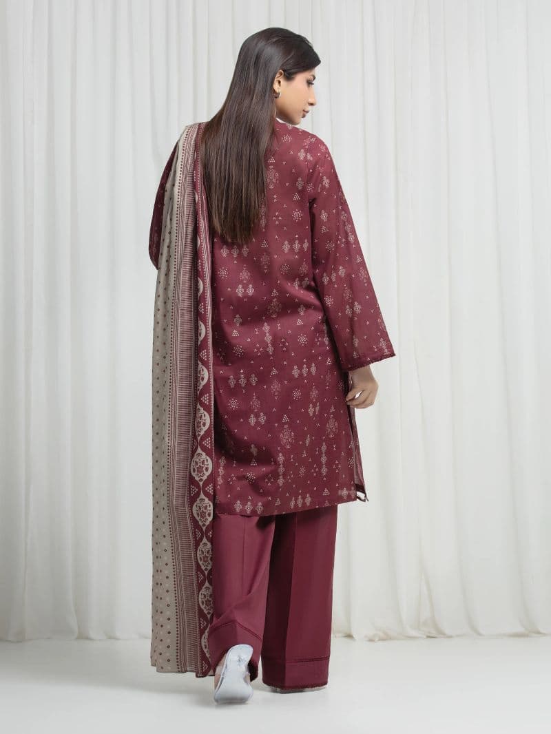 Printed Khaddar Suit - EWU6A3-37004-3P thumbnail