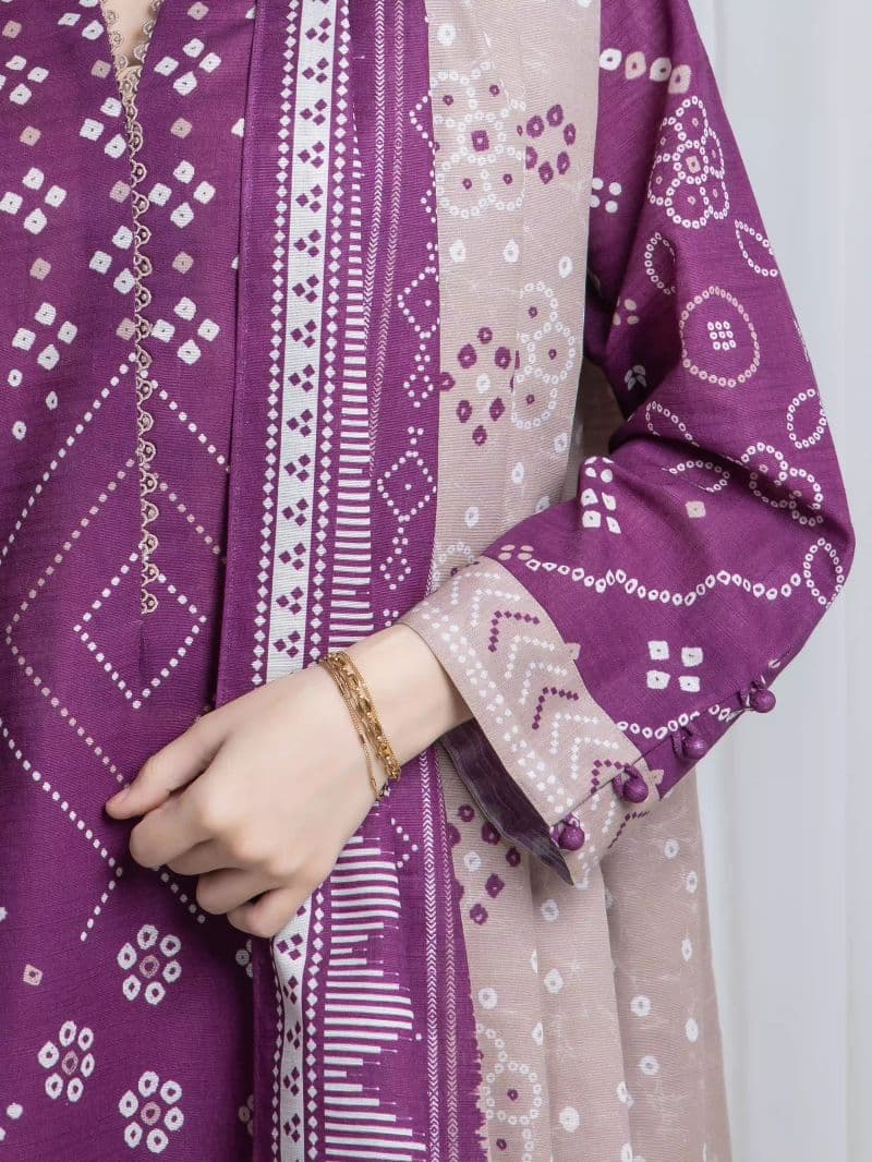 Printed Khaddar Suit - EWU6A3-37171-3P thumbnail