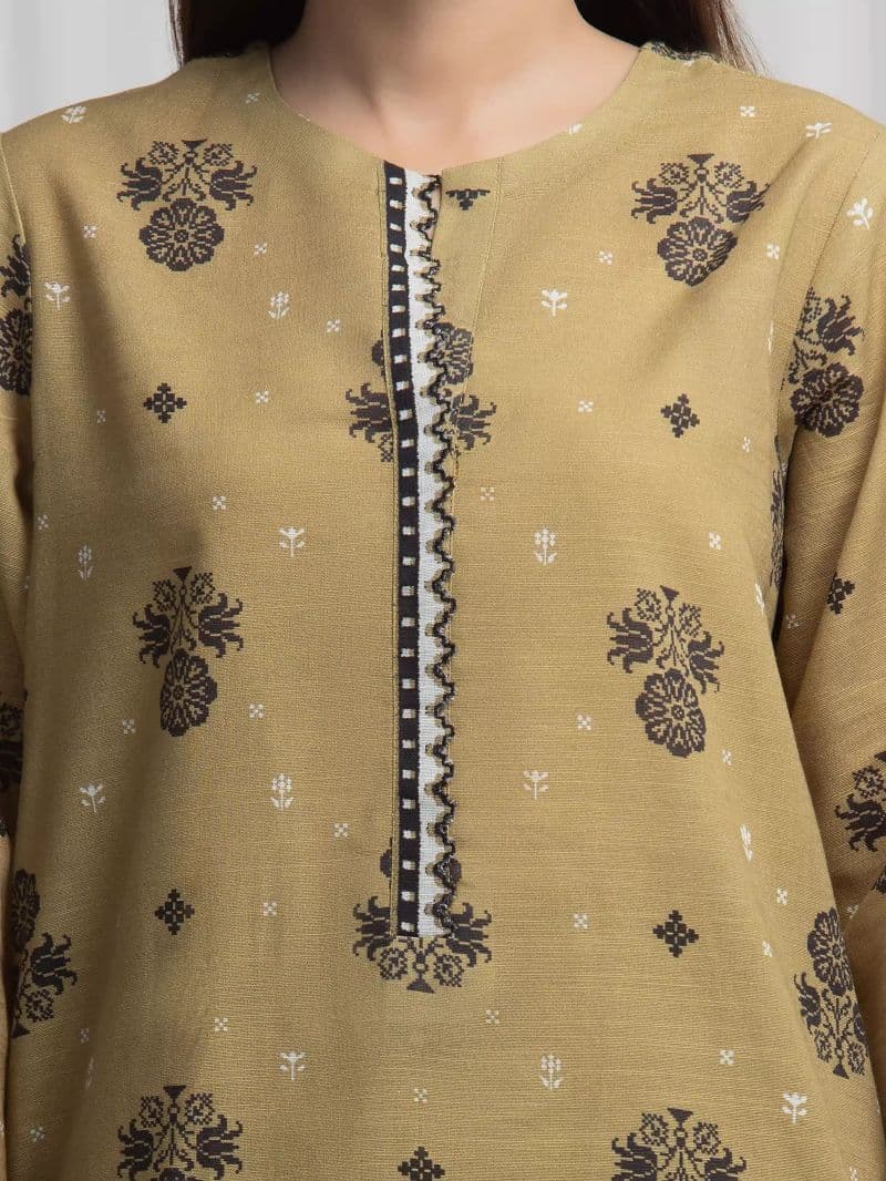 Printed Khaddar Suit - EWU6A3-37036-3P thumbnail