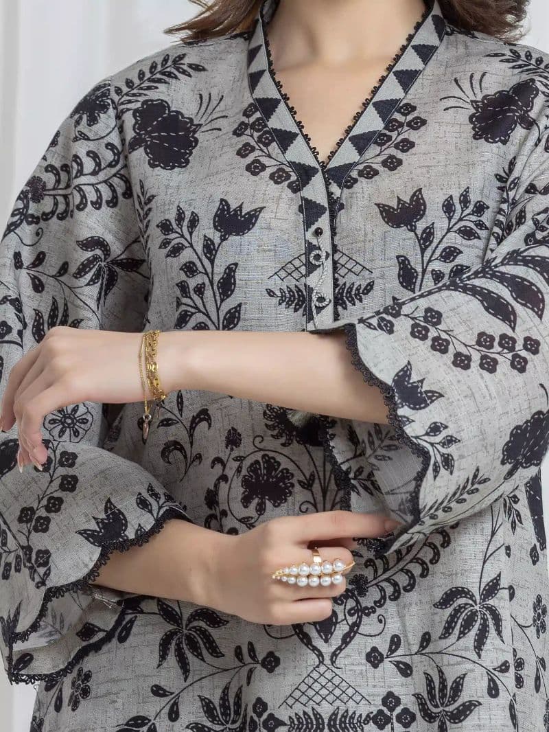 Printed Khaddar Suit - EWU6A3-37106-3P thumbnail