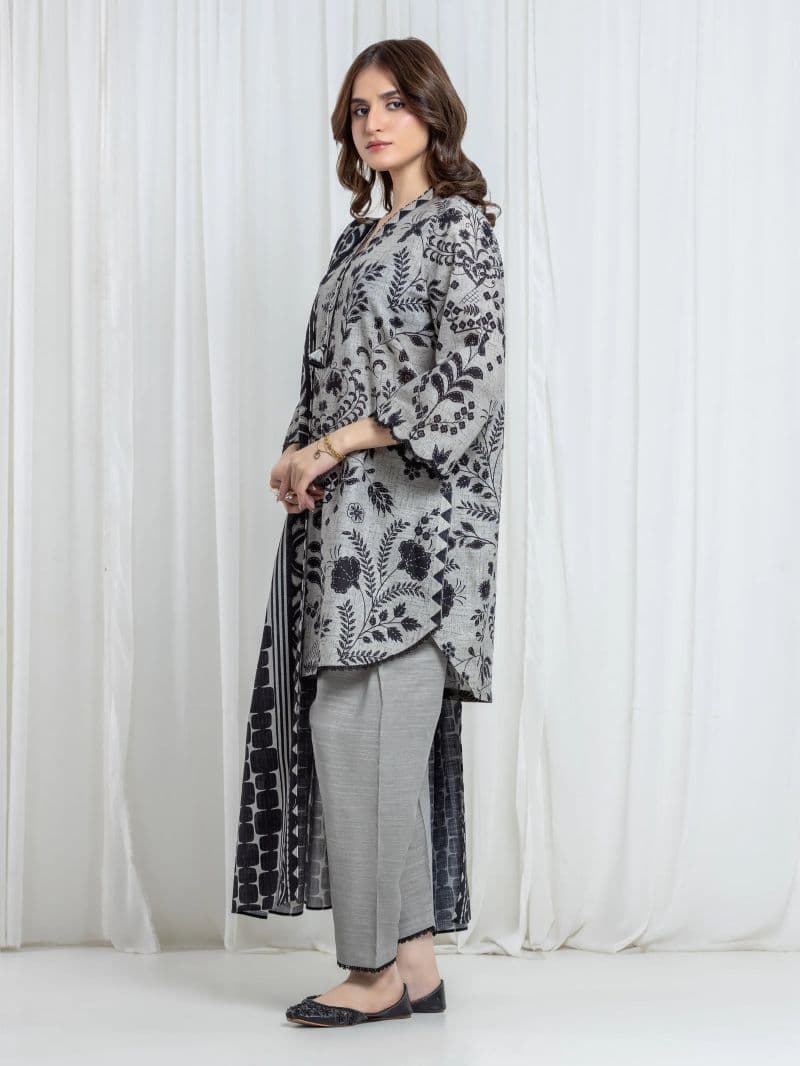 Printed Khaddar Suit - EWU6A3-37106-3P thumbnail