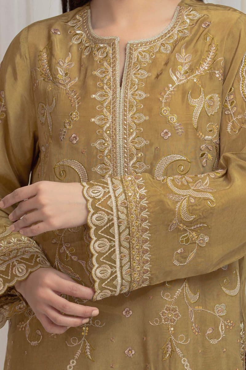 Embroidered Silk Suit - EWU6V24-32101-3P thumbnail