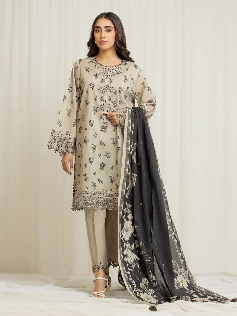 Embroidered Lawn Suit - EWU6V1-33003-3P thumbnail