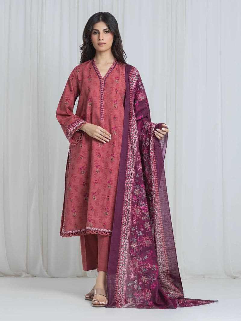 Printed Khaddar Suit - EWU6A3-37078-3P thumbnail