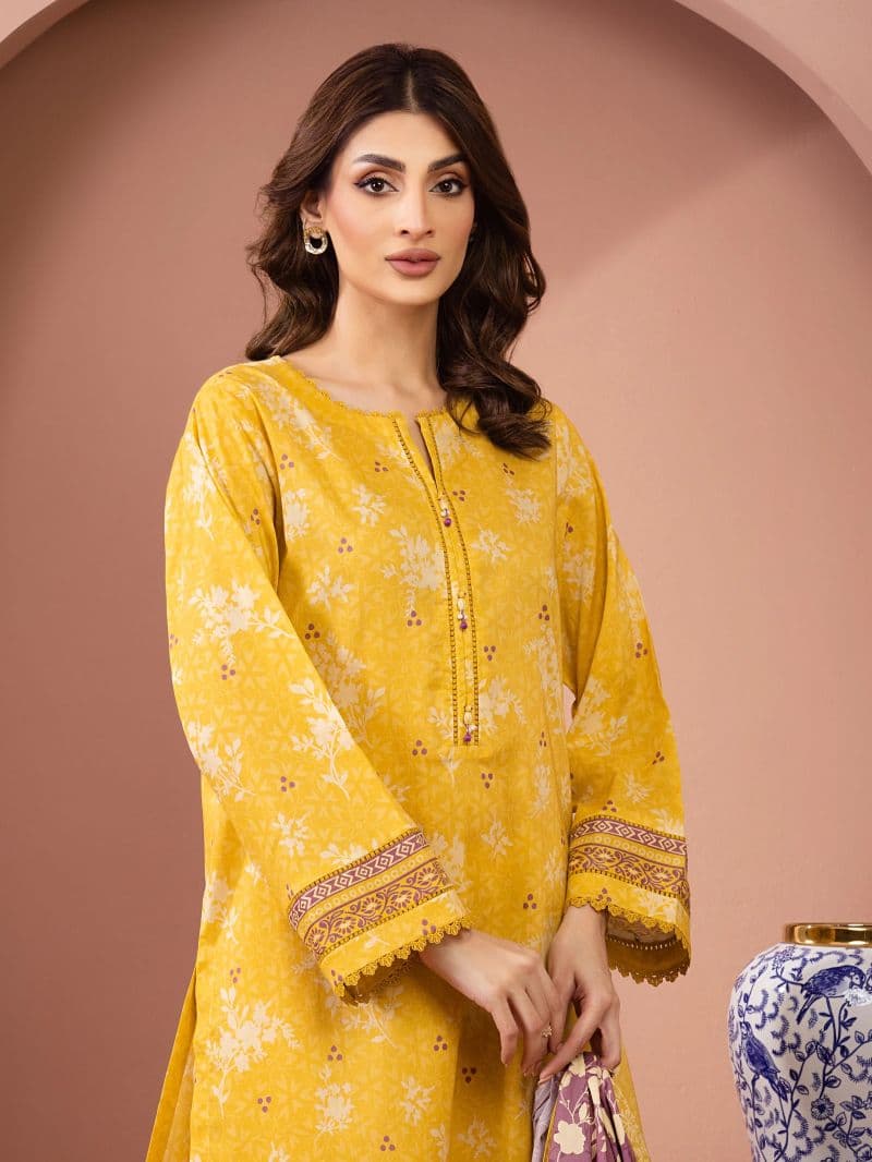 Printed Lawn Suit - EWU6A1-36509-3P thumbnail