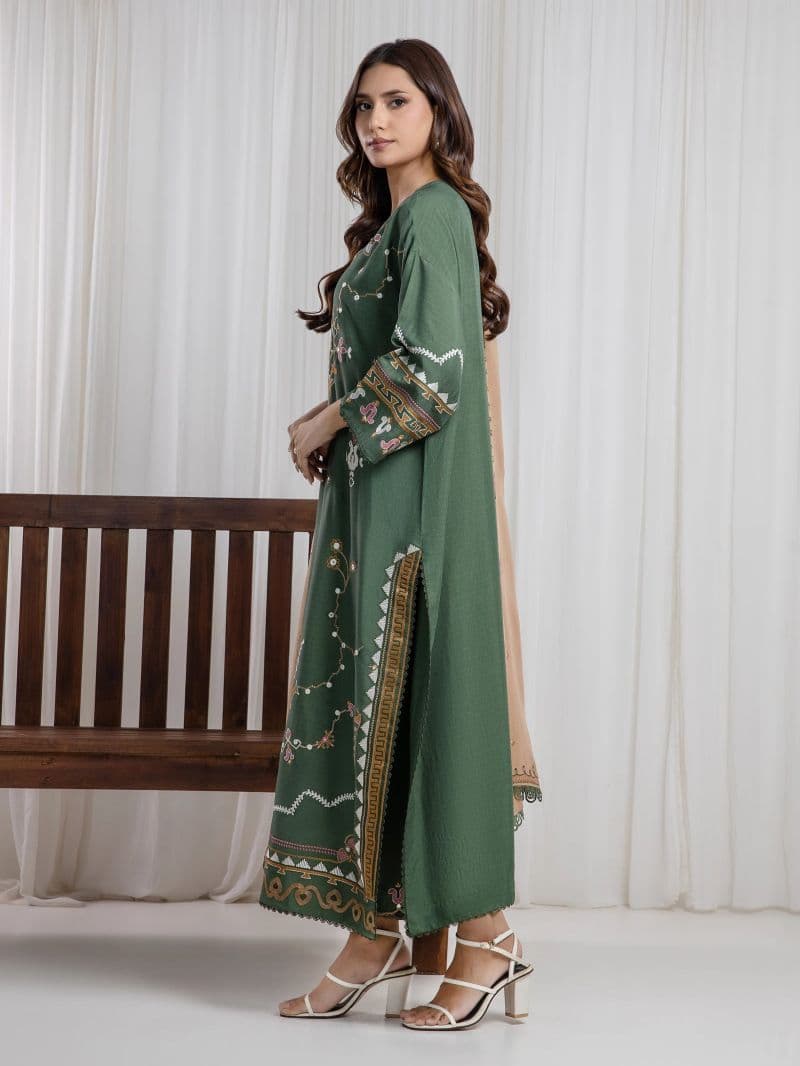 Embroidered Viscose Suit - EWU6V19-34020-3P thumbnail