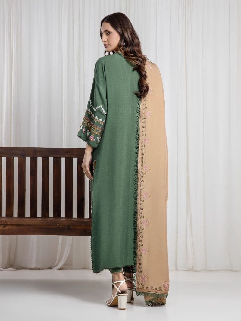 Embroidered Viscose Suit - EWU6V19-34020-3P thumbnail