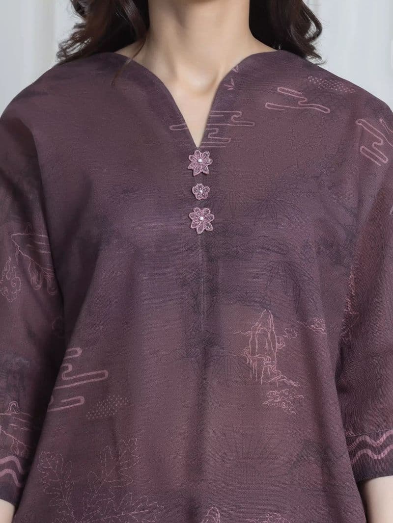 Printed Khaddar Suit - EWU6A3-37113-3P thumbnail