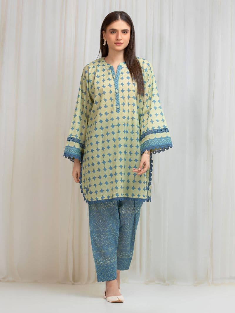 Printed Lawn Shirt Trouser - EWU6A1-36818ST thumbnail