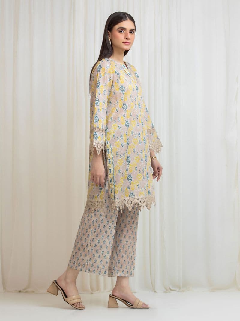 Printed Lawn Shirt Trouser - EWU6A1-36814ST thumbnail