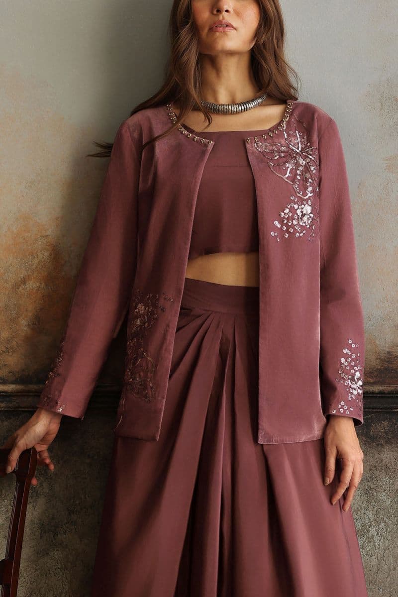 Velvet Embroidered Waistcoat thumbnail