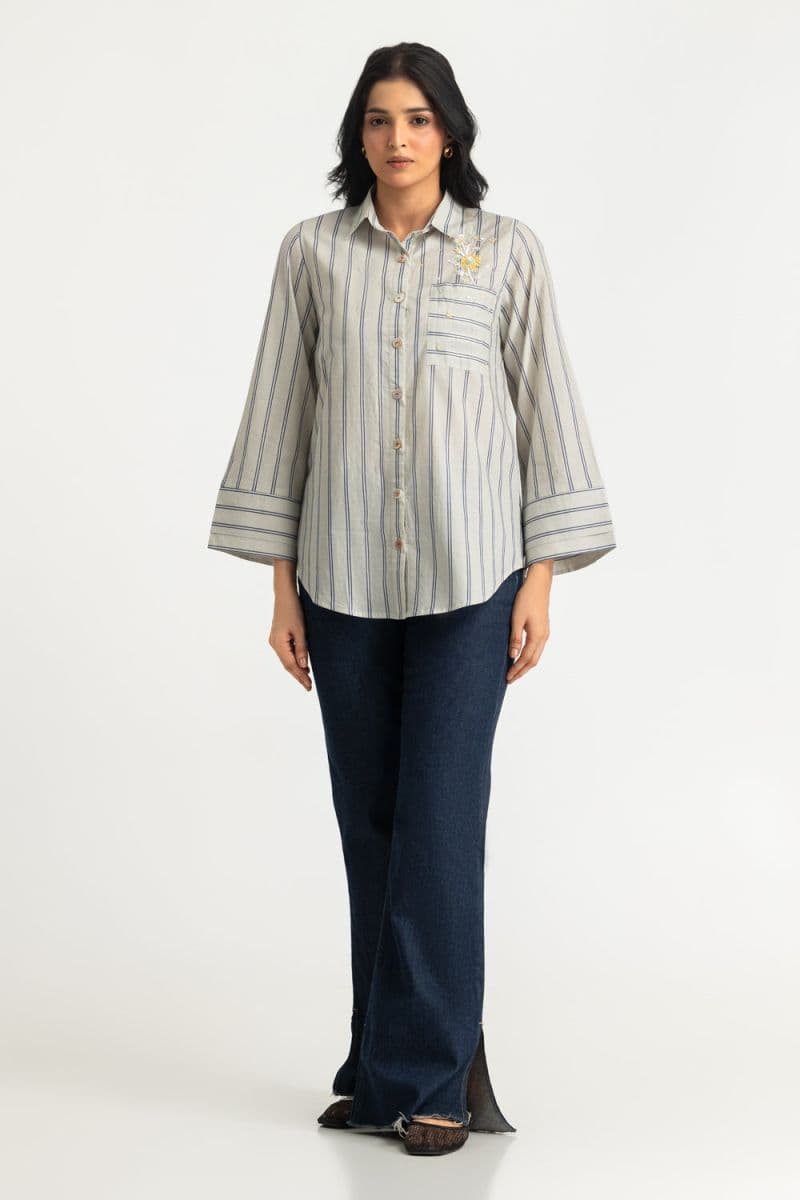 Cambric Printed Embellished Shirt thumbnail