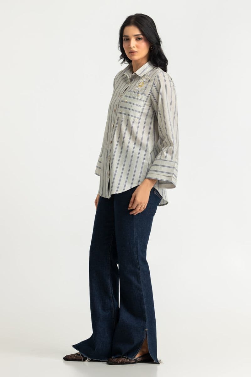 Cambric Printed Embellished Shirt thumbnail