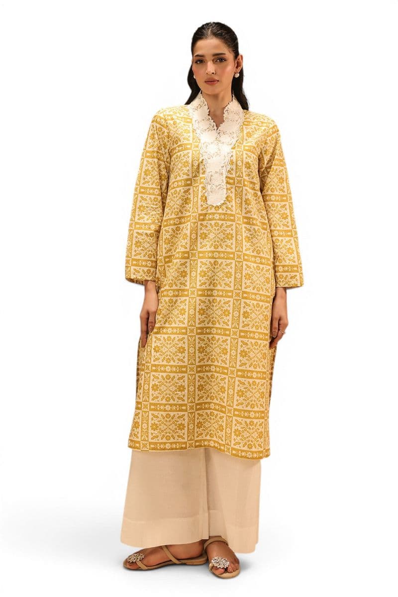 Cambric Printed Shirt With Embroidered thumbnail