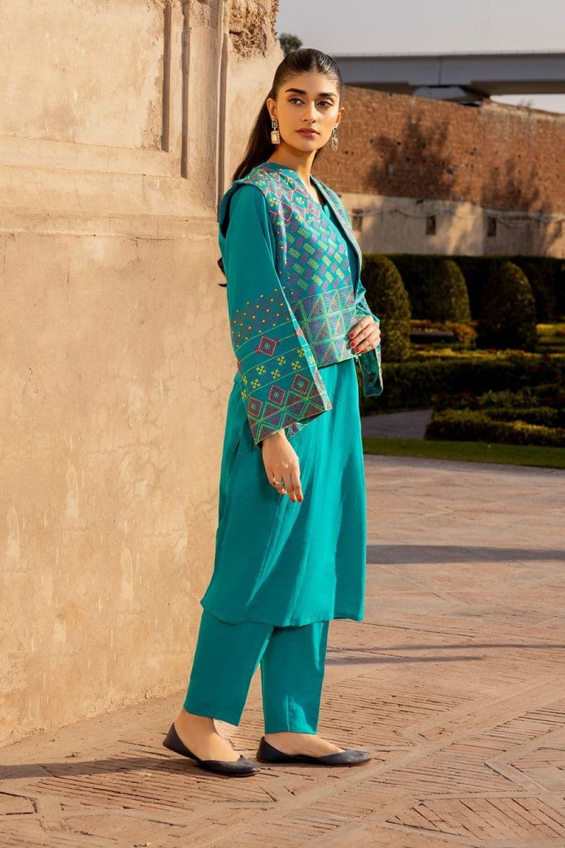Khaddar Embroidered Crop Jacket thumbnail
