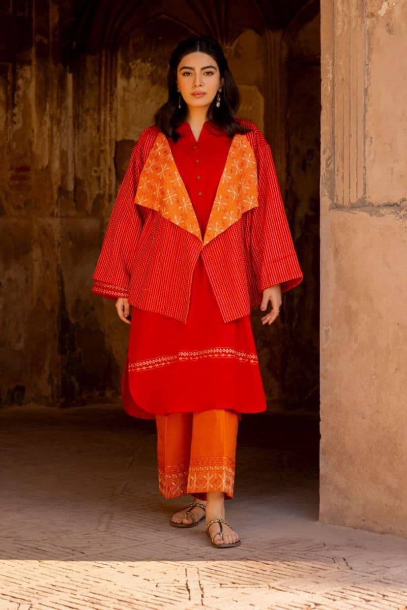 Khaddar Embroidered Crop Jacket thumbnail