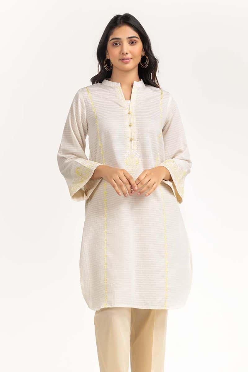 Needle Craft Lurax Dobby Dyed Embroidered Shirt