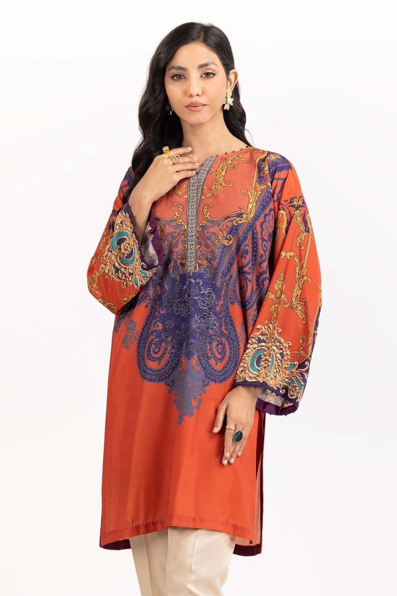 Luxury Pret Digital Printed Embelished Shirt thumbnail