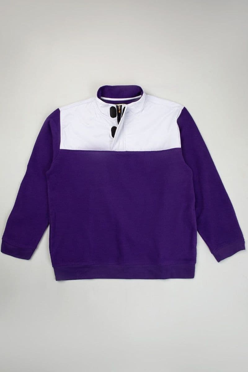 Quarter Zip Color Block Mock Neck Sweatshirt thumbnail