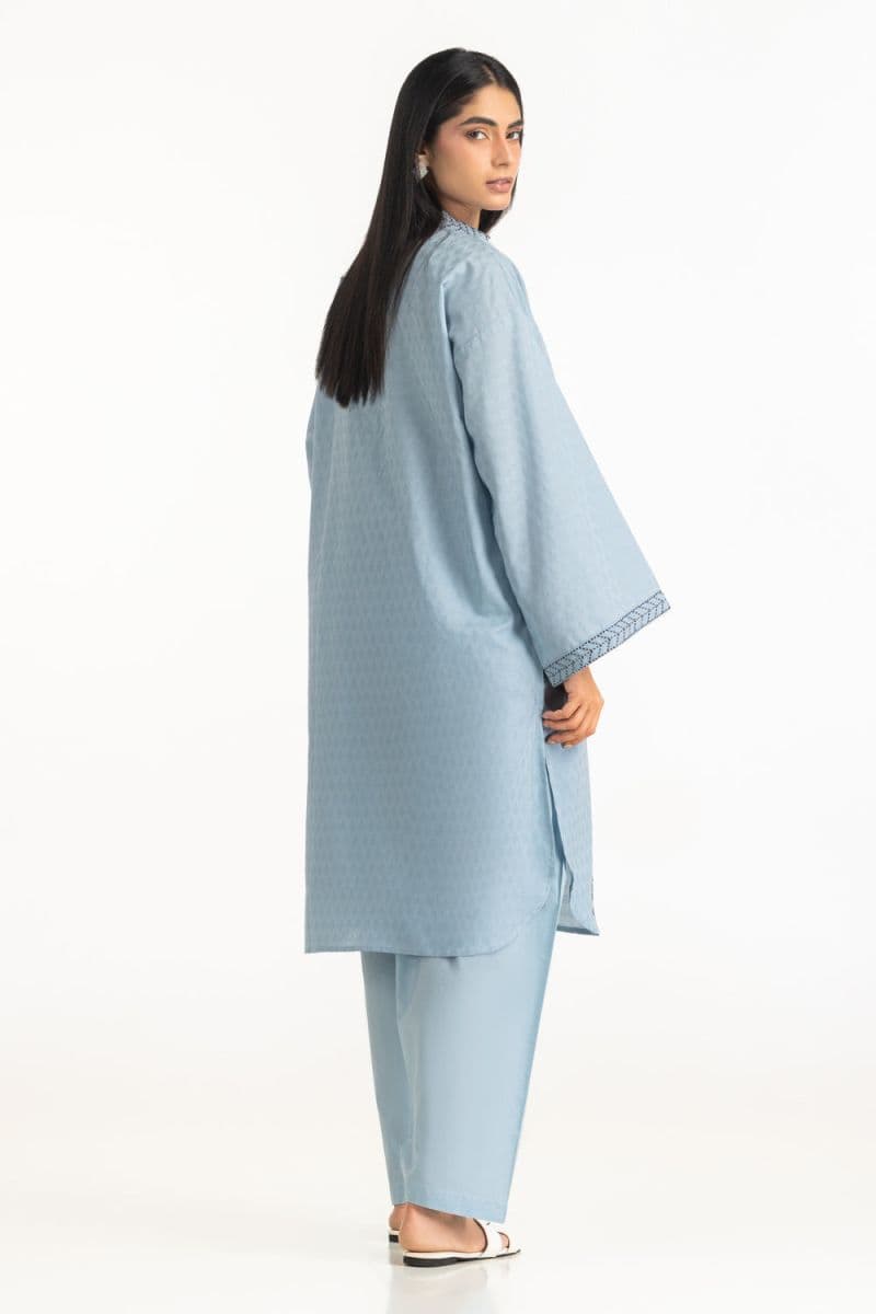 Jacquard Embroidered Shirt And Dyed Shalwar thumbnail