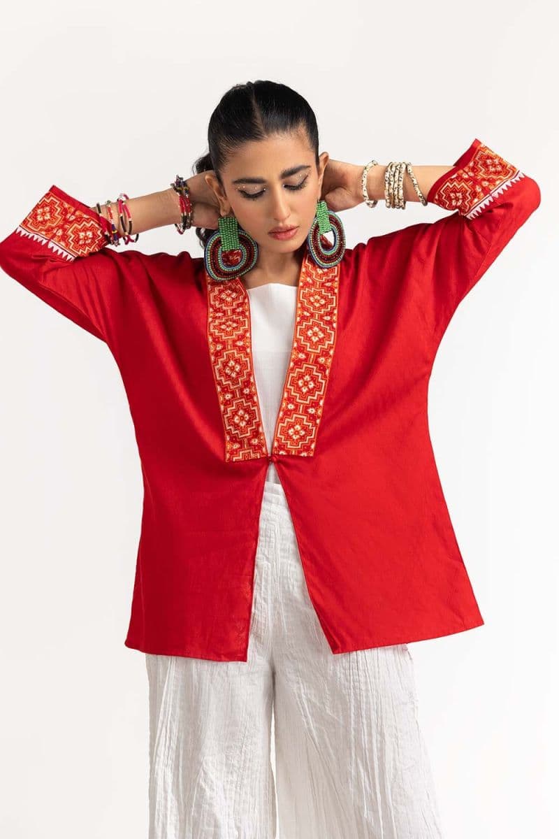Dobby Screen Printed Kurti thumbnail