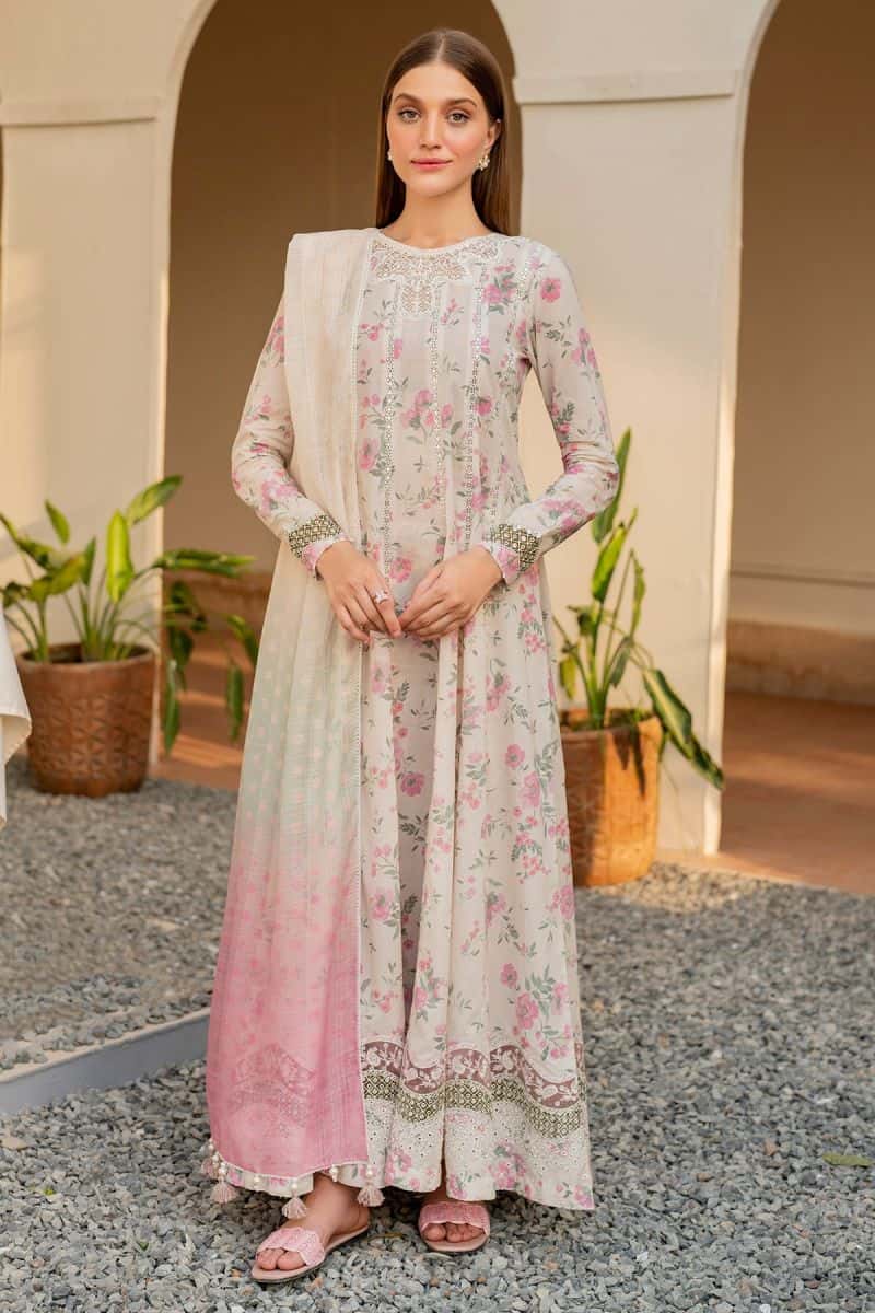 Embroidered Lawn Unstitched Suit (USE-9056) - alternate view
