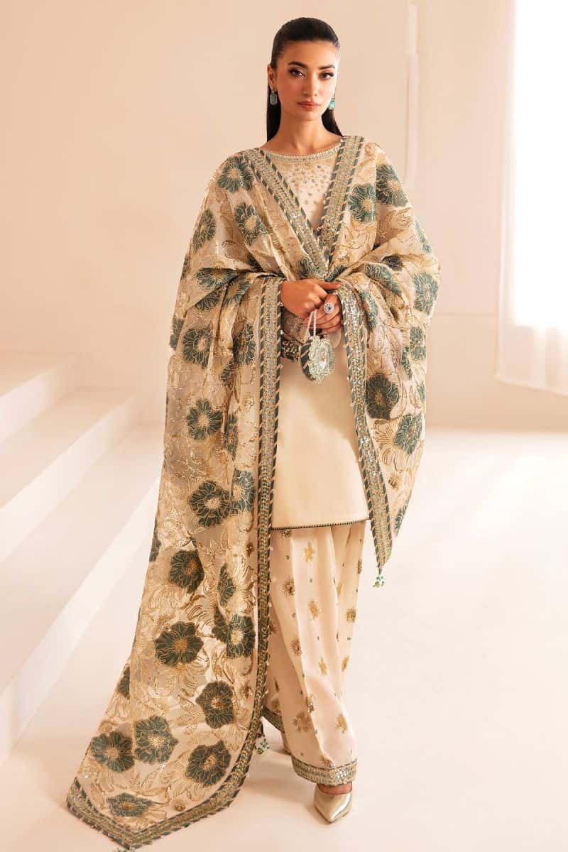 Premium Embroidered Raw Silk UR-7039 - alternate view
