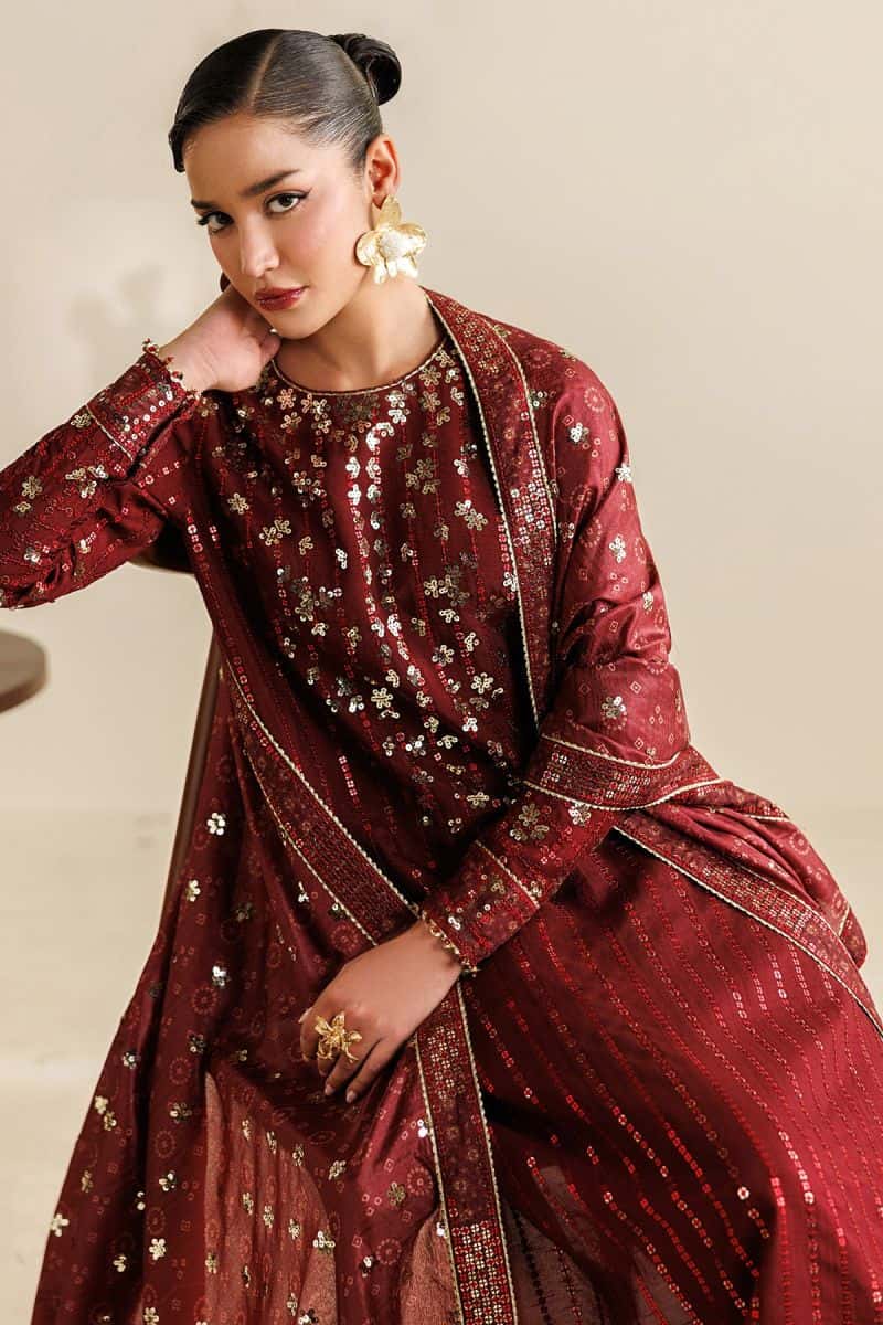 Embroidered Raw Silk UR-7070 - alternate view