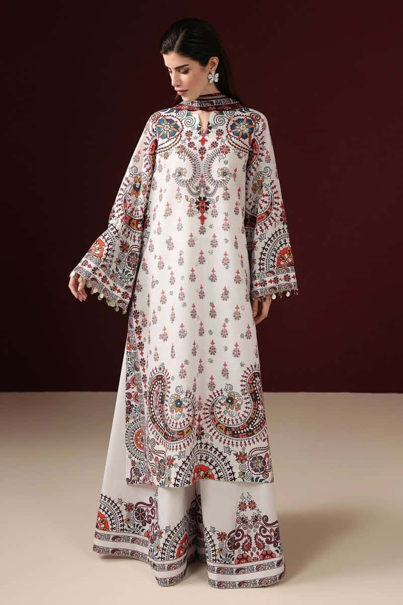 EMBROIDERED RAW SILK UR-7088
