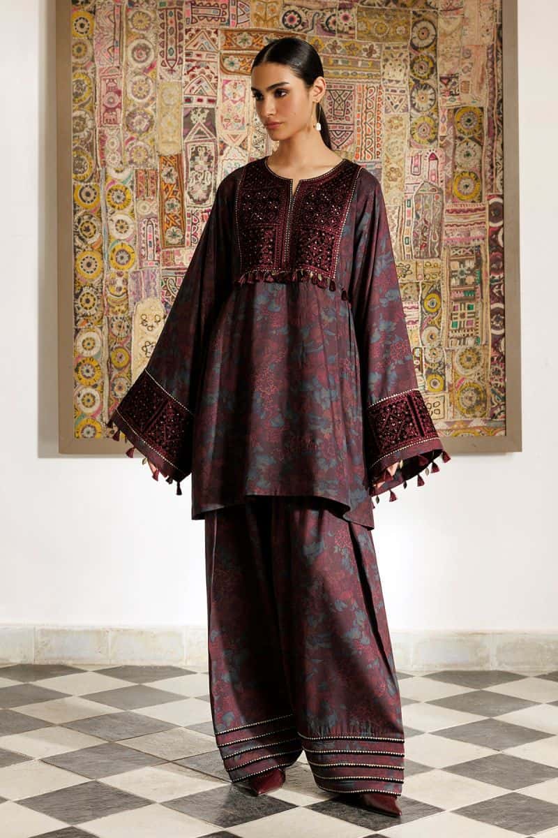 Printed Velvet Ready-to-Wear Suit