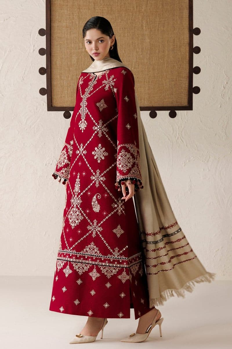 Embroidered Khaddar Ready-to-Wear Suit thumbnail