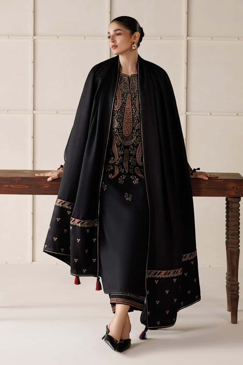 Embroidered Khaddar Unstitched Suit (UW-0295) - alternate view