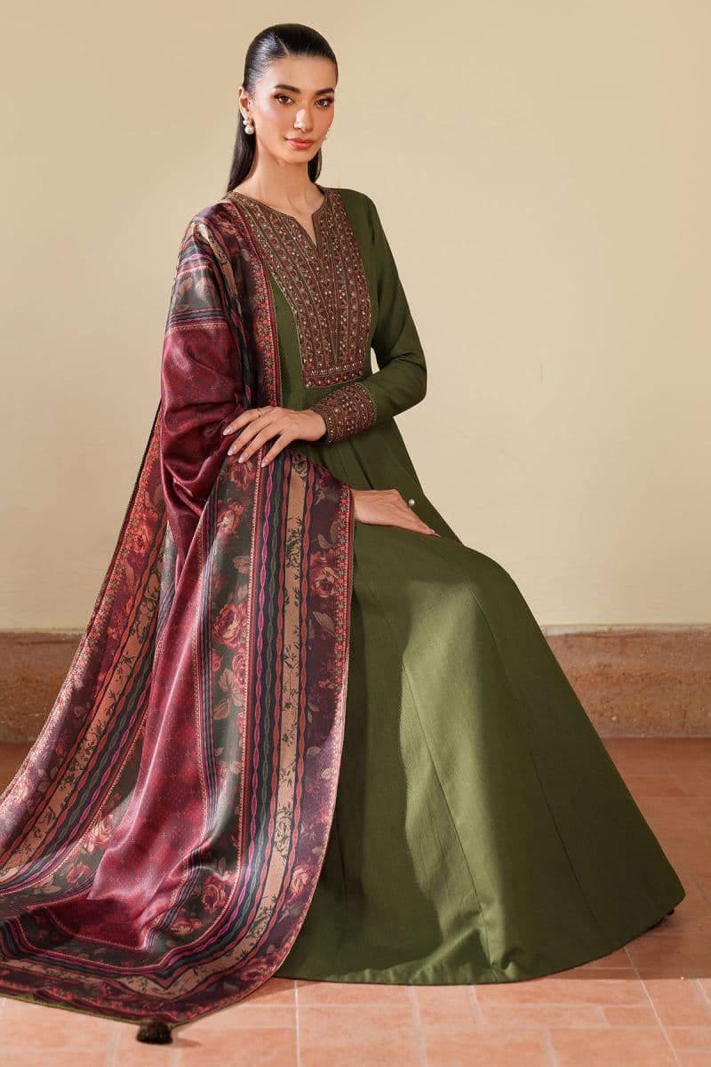 Embroidered Khaddar Unstitched Suit (UW-0197) thumbnail