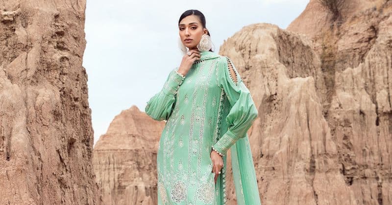 Embroidered Lawn Fabric (3Pcs) | LF-808 thumbnail
