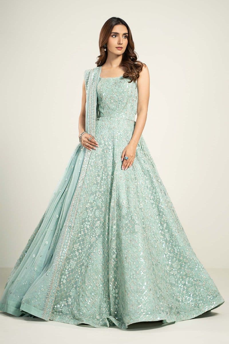 Embroidered Poly Net Fabric (2Pcs) | LF-706 thumbnail