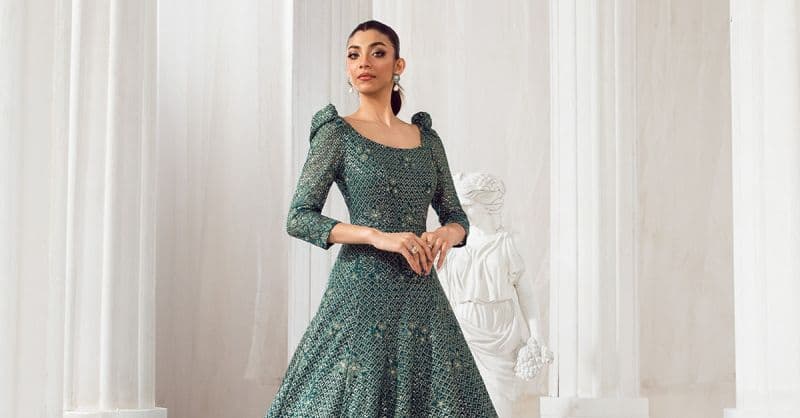 Embroidered Poly Net Fabric (2Pcs) | LF-707 thumbnail