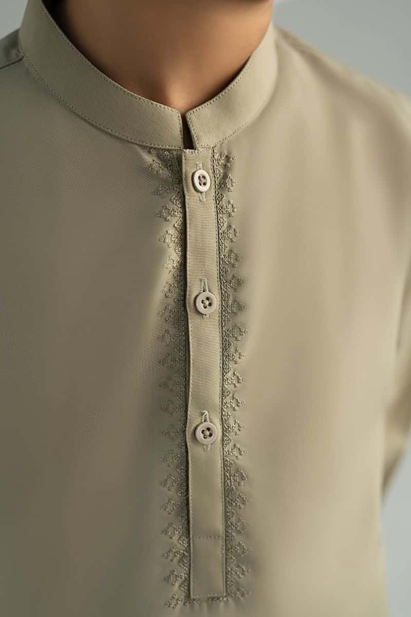 2 Piece Embroidered Blended Suit - alternate view