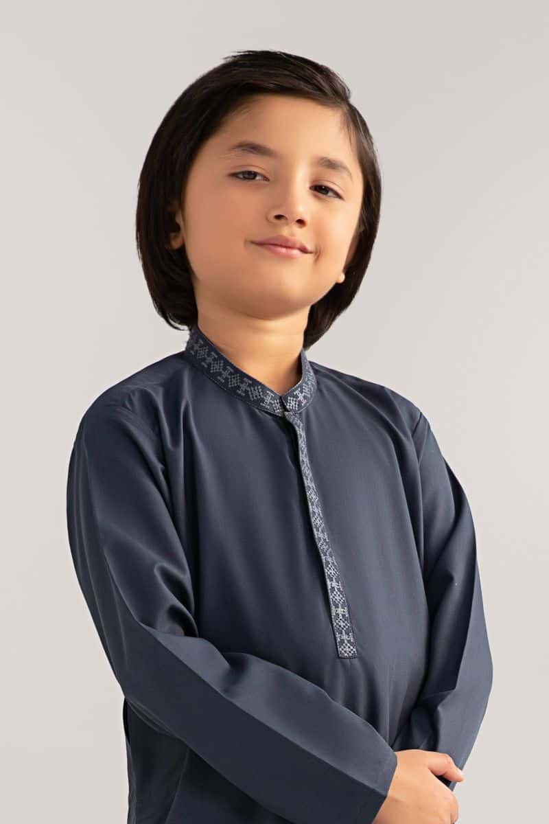 2 Piece Embroidered Blended Suit - alternate view