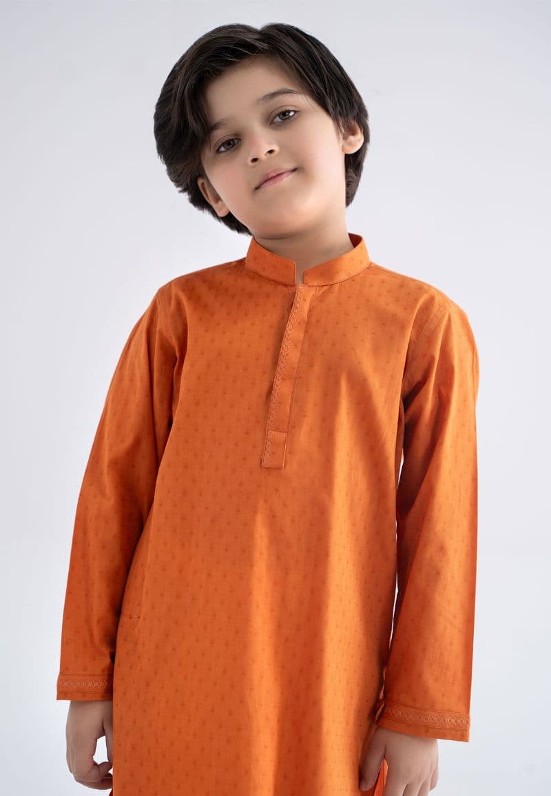 Embroidered Jacquard Kurta thumbnail