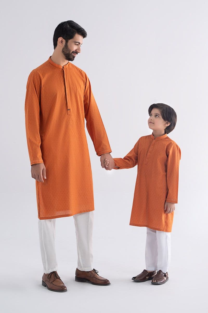 Embroidered Jacquard Kurta thumbnail
