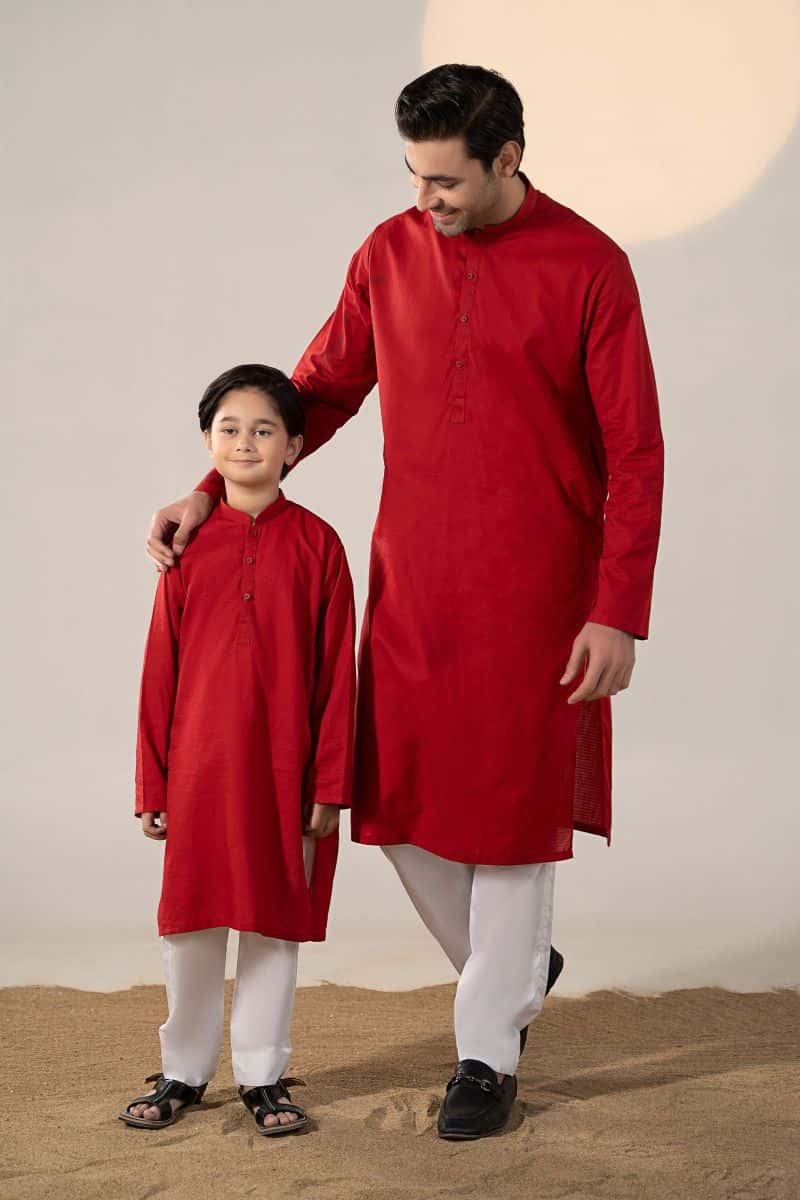 Self Dobby Kurta - alternate view